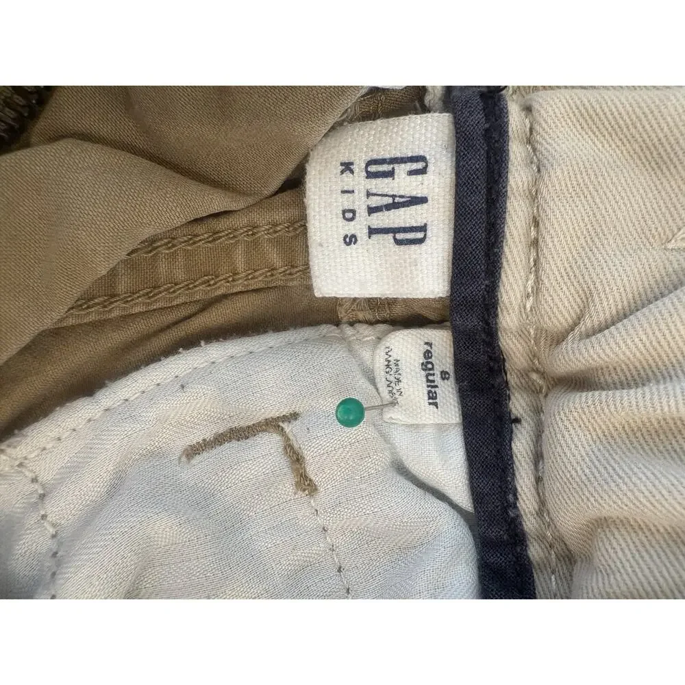 GAP KIDS Boy's Cargo Shorts size 8 reg Khaki Tan Adjustable
